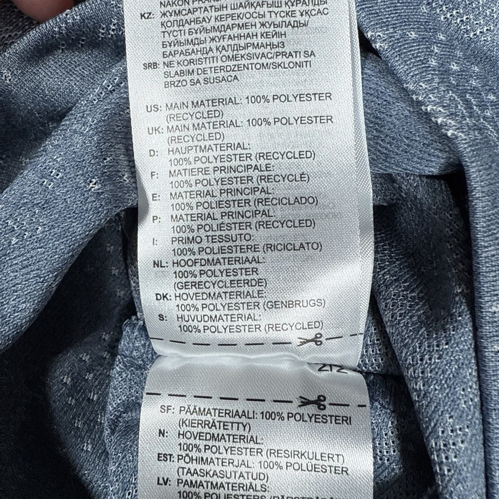 Adidas Polo Shirt Men's 2XL Blue Camo Jacquard Short Sleeve Golf Performance - Picture 5 of 7